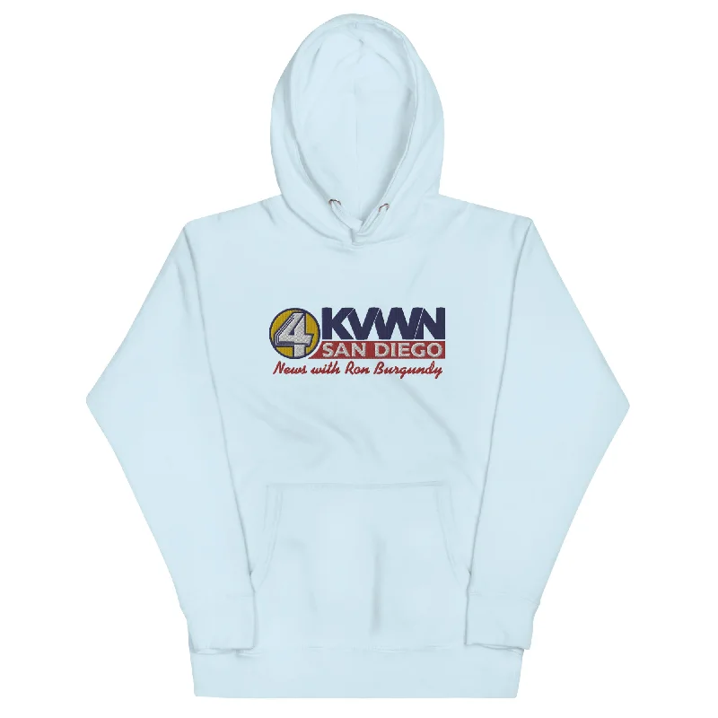 Deep Discounts KVWN News with Ron Burgundy Embroidered Hoodie
