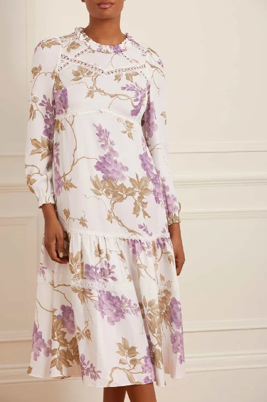 Deal of the Week Wisteria Crepe Lace Ballerina Dress