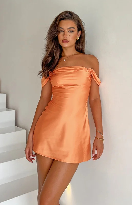 Sneak Peek Sale Zoella Orange Off The Shoulder Mini Dress