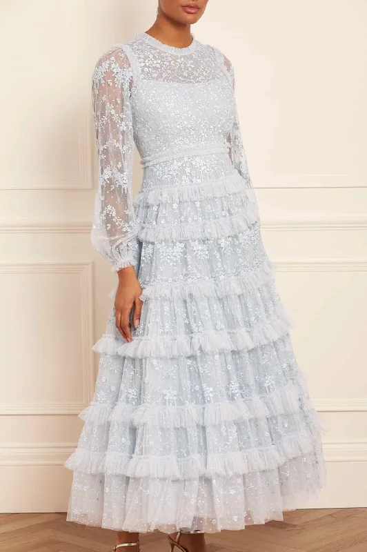 Savings Alert Blossom Lace Ankle Gown