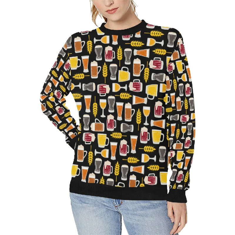 Deal Dash Beer type pattern Women's Crew Neck Sweatshirt