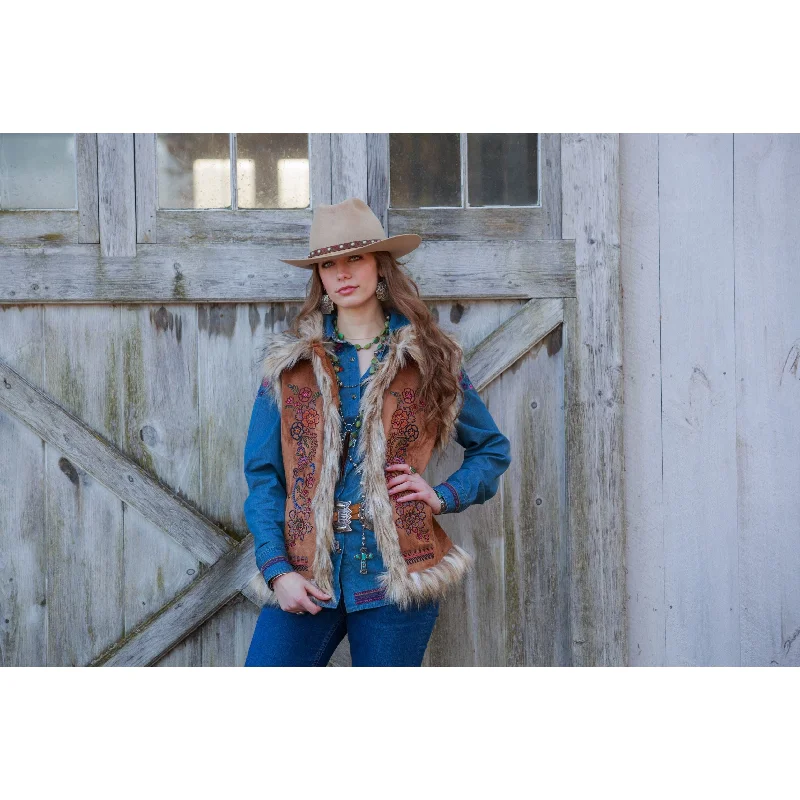 Super Deal Tasha Polizzi Women's Saddle Chateau Vest
