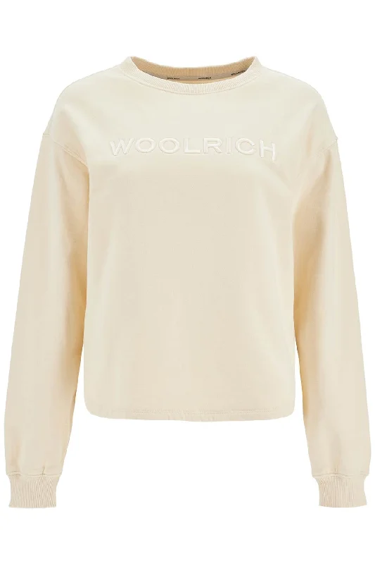 "embroidered Logo Crewneck  - White