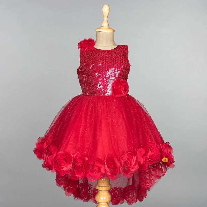 Limited Quantity Rani Sequin Floral Girls Frock