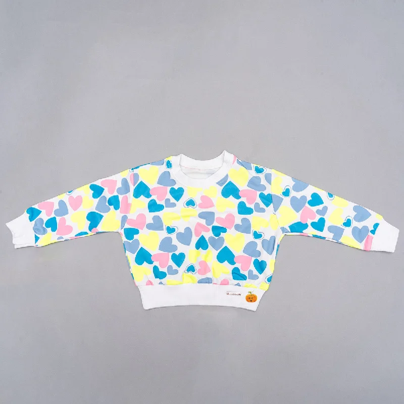 Super Savings Heart Print Top for Girls