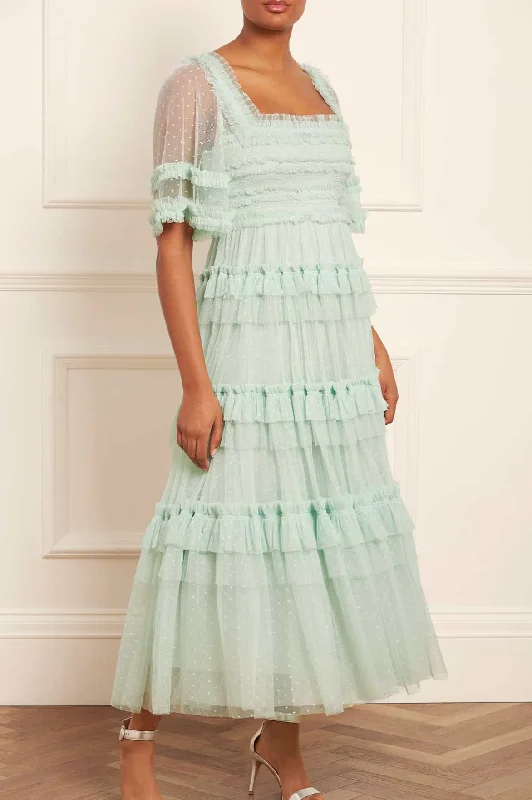 Major Savings Peaches Smocked Ankle Gown