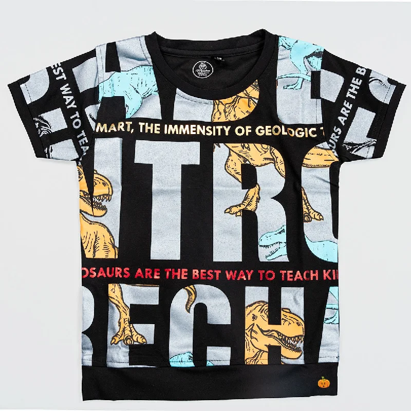 Closeout Black & White Typography Boys T-shirt
