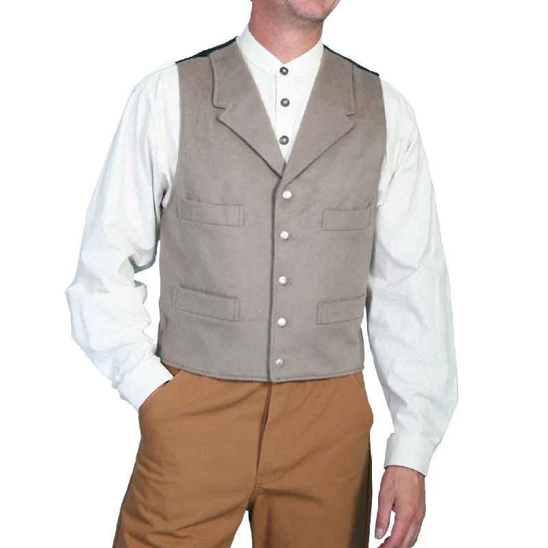 Clearance Items Scully® Men's Classic Wool Dove Beige Button Down Vest 520924-DOV