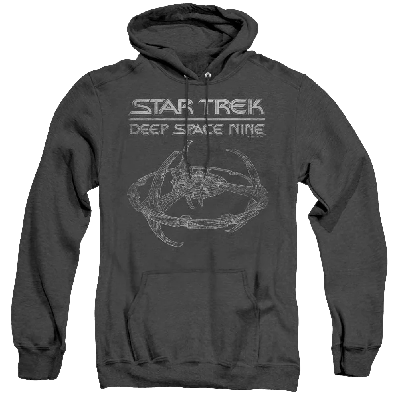 Star Trek Deep Space Nine Ds9 Station - Heather Pullover Hoodie