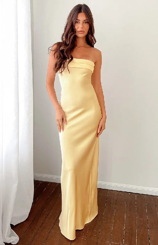Savings Galore Maiah Yellow Maxi Dress