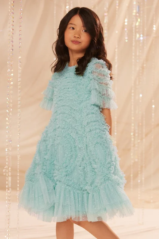 Stock Clearance Verity Ruffle Kids Dress