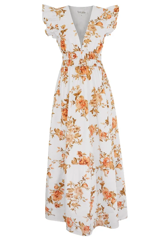 Closeout Sale West Village Dress in Peach Floral