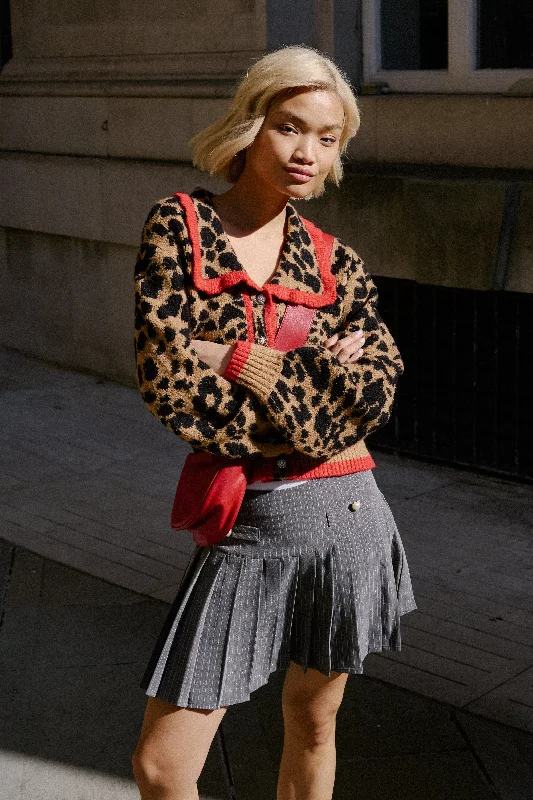 Limited Time Discount Blake Leopard Collar Cardigan