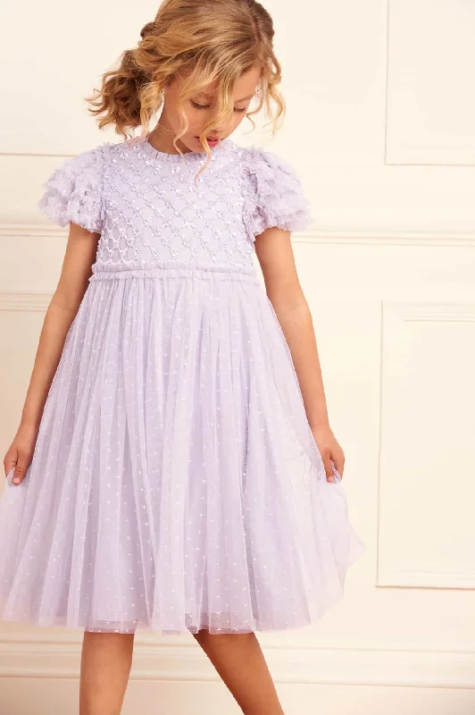 Epic Deals Heart Lattice Bodice Kids Dress