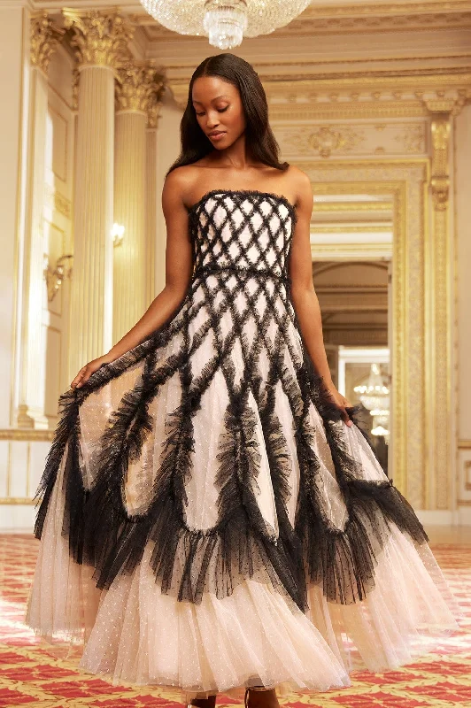 Bonus Savings Rosella Ruffle Strapless Gown