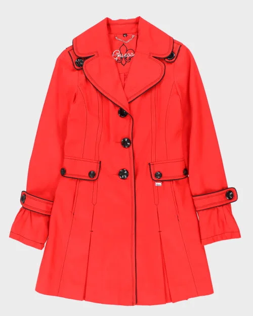 Guess Red Trench Coat - S