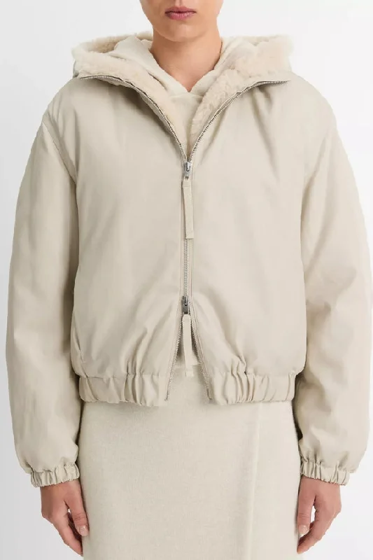 Great Deals VINCE Faux Fur-Lined Bomber Jacket