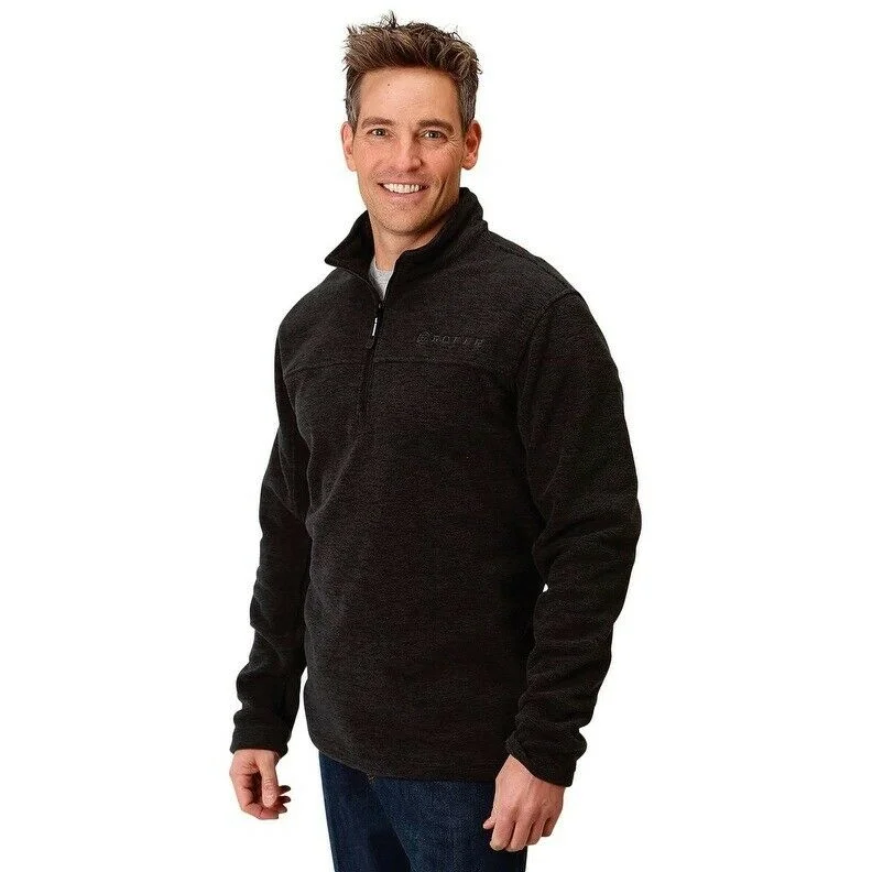 Price Rollback Roper Men's Grey 1/4 Zip Micro Fleece Pullover 03-097-0692-7018 GY