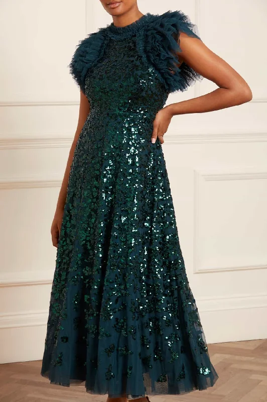 Today’s Special Sequin Rose Ankle Gown