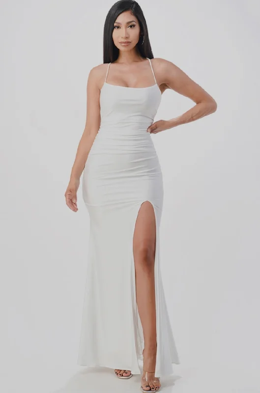 Price Break WHITE SATIN GOWN