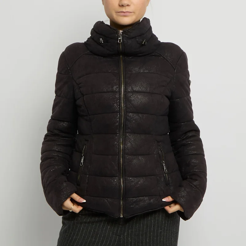 Amazing Deals Guess Snake Skin Puffer Jacket - UK 10