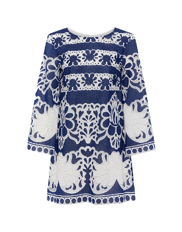 Shop and Save Stevie Lace Mini Dress in Navy