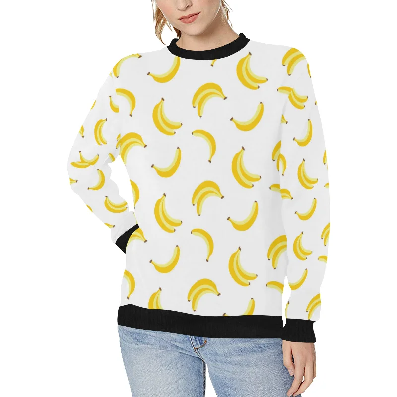 Holiday Sale Banana pattern Women's Crew Neck Sweatshirt
