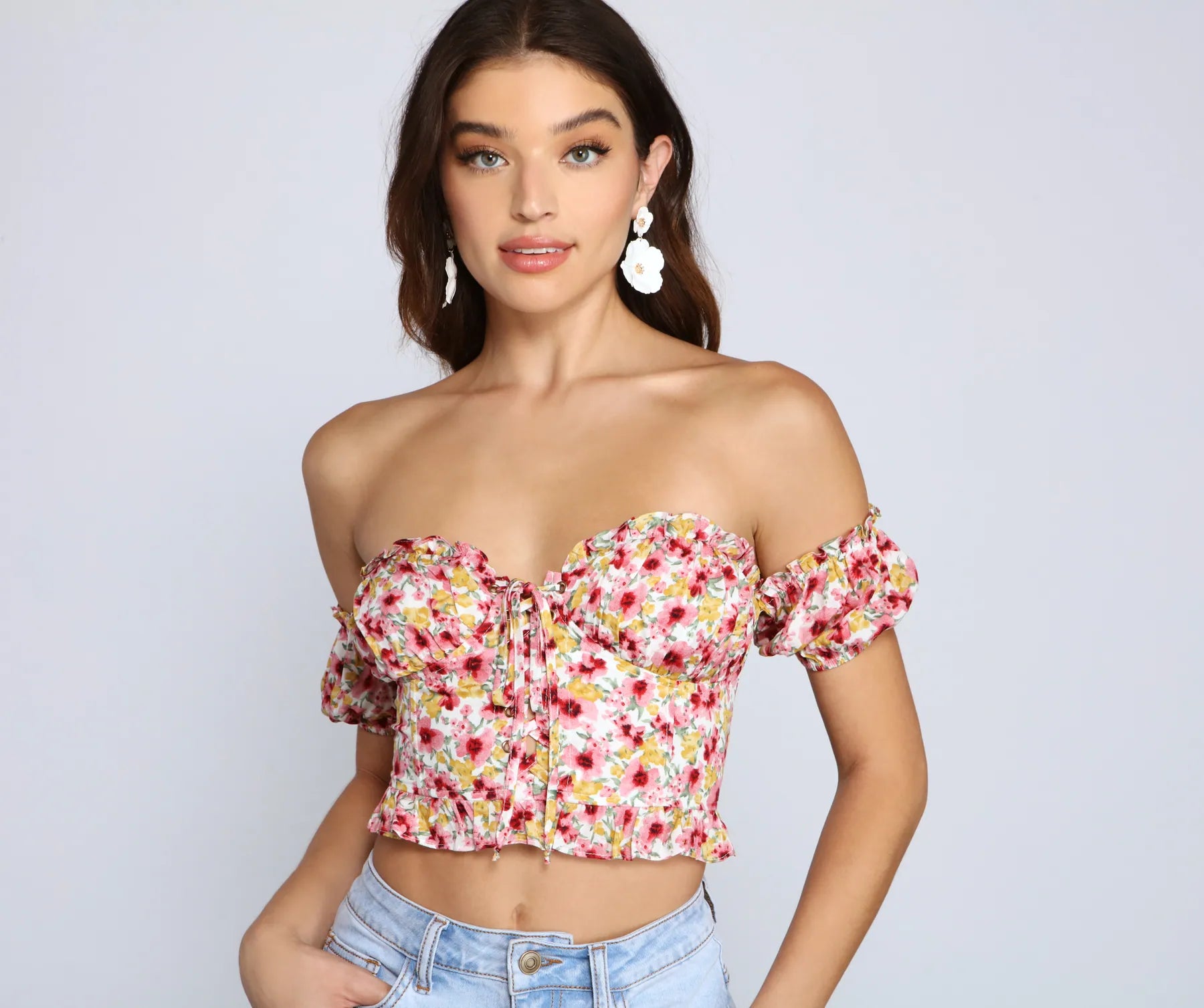 Keep It Sweet Floral Crop Top