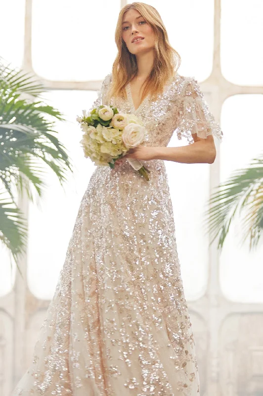 Bargain Prices Trailing Bow Gown