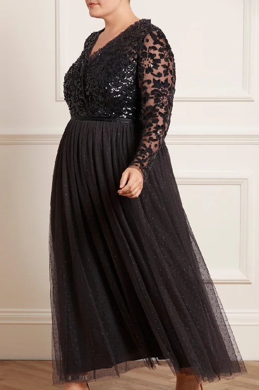 Massive Deals Tempest V-Neck Bodice Ankle Gown