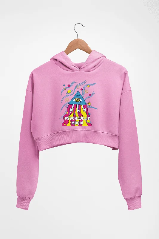 Psychedelic Music Crop HOODIE FOR WOMEN