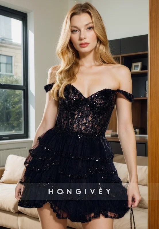 Special Discount Sweet A-Line Off-Shoulder Lace Applique Sheer Party Prom Evening Homecoming Dress Special Discount Sweet A-Line Off-Shoulder Lace Applique Sheer Party Prom Evening Homecoming Dress