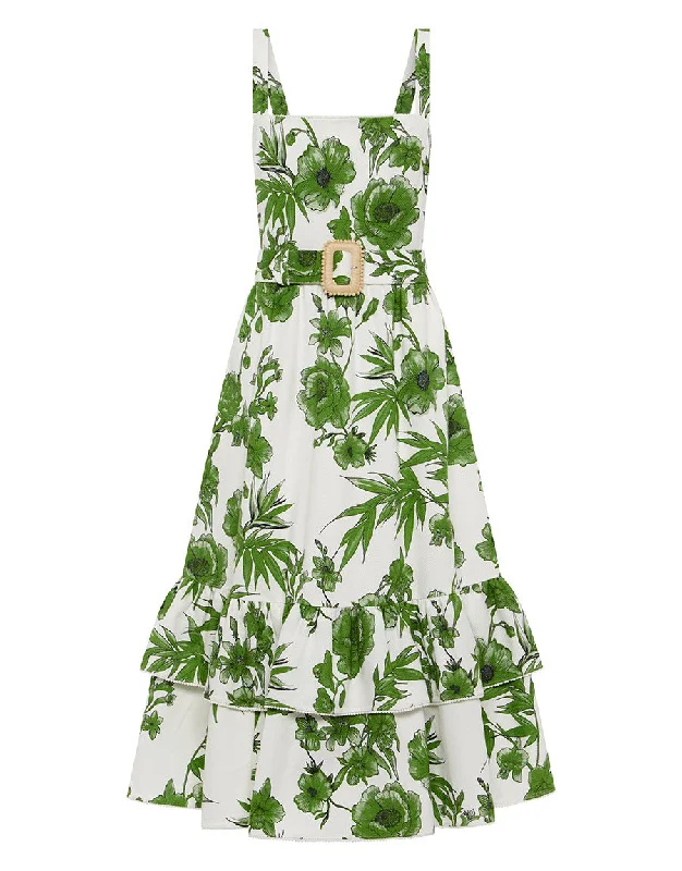 Daily Specials Dani Pique Midi Dress in Antigua Green