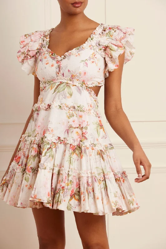 Exclusive Access Paradise Garden Cotton Backless Micro Mini Dress