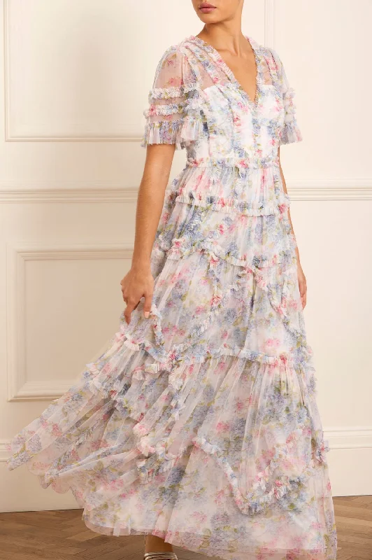 Weekend Special Hydrangea Ruffle Gown