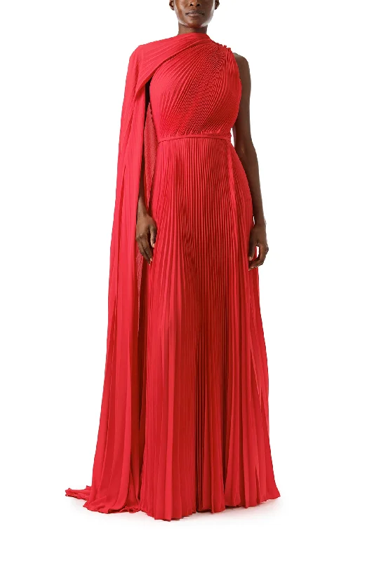 The Best Prices One Shoulder Cape Gown
