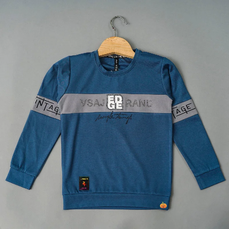 Savings Galore Rama & Grey Round Neck T-Shirt for Boys