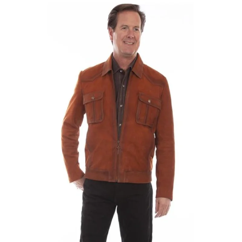 Must-Have Deals Scully® Men's Rugged Lamb Copper Suede Zip Front Jacket 1065-305