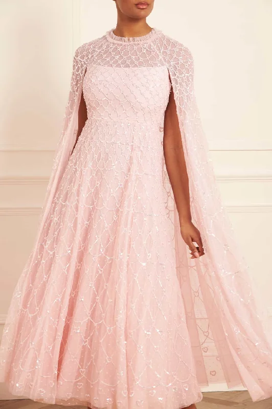 Lowest Price Heart Lattice Ankle Gown