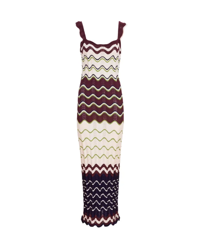 Members Only Leigh Dress in Black & Merlot