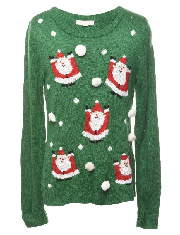 Weekend Deal Santa Claus Christmas Jumper - L
