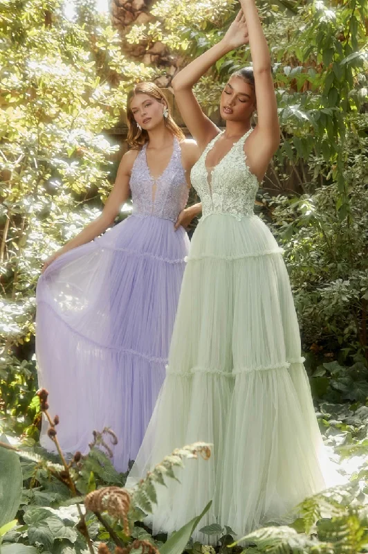 Deal Dash GARDEN HALTER LACE GOWN