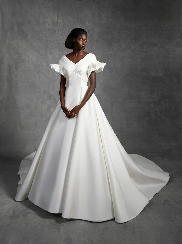 Special Price VRM348 - DRAMATIC VOLUME A-LINE DRESS