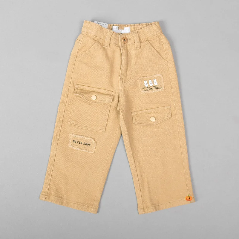 Today’s Special Khaki & Black Girls Cargo Pant