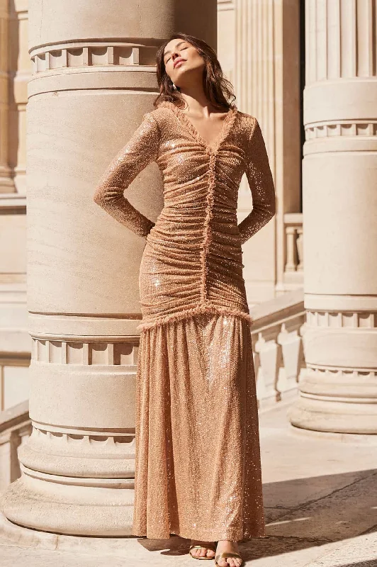 Stock Clearance Starlight Long Sleeve Gown