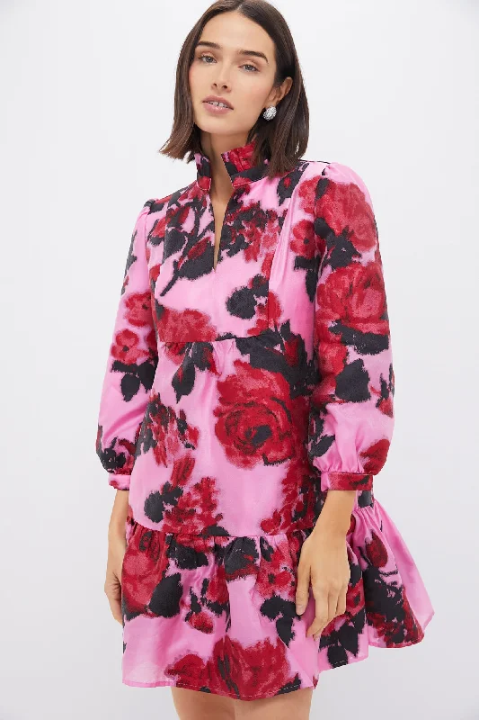 Cerise Blossom Jacquard Palmerston Dress