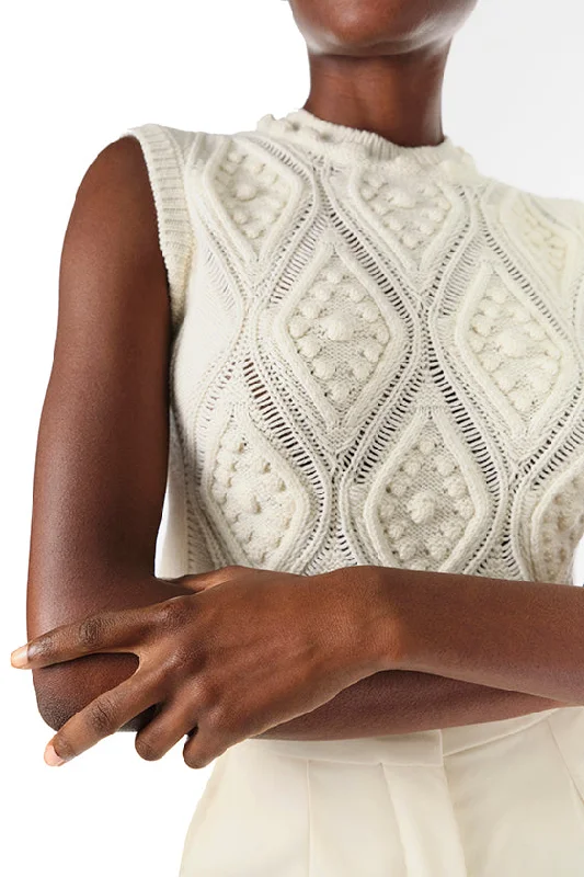 Special Promotion Cable Knit Crop Tank