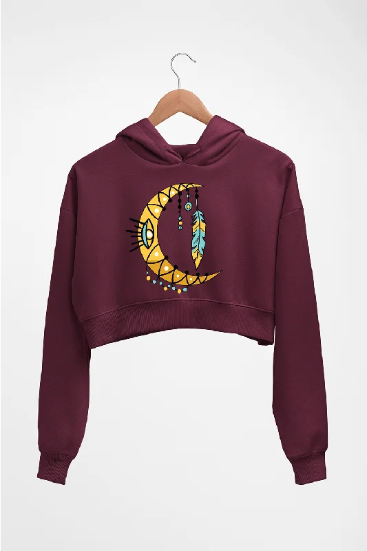 Dream Catcher Moon Crop HOODIE FOR WOMEN