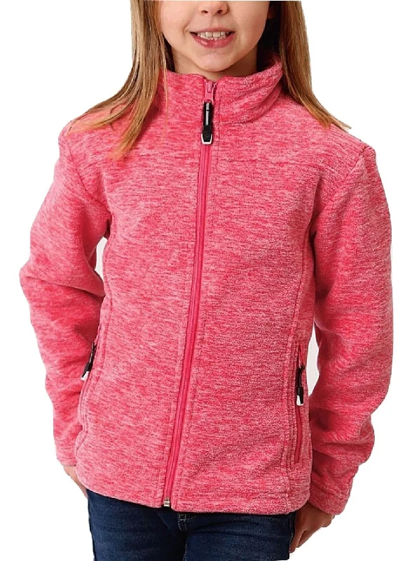Price Cut Roper Girl's Pink Micro Fleece Jacket 03-298-0692-7016 PI