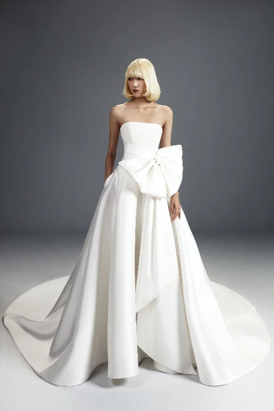 Epic Deals VRM383 - STRAPLESS DREAMY BOW A-LINE